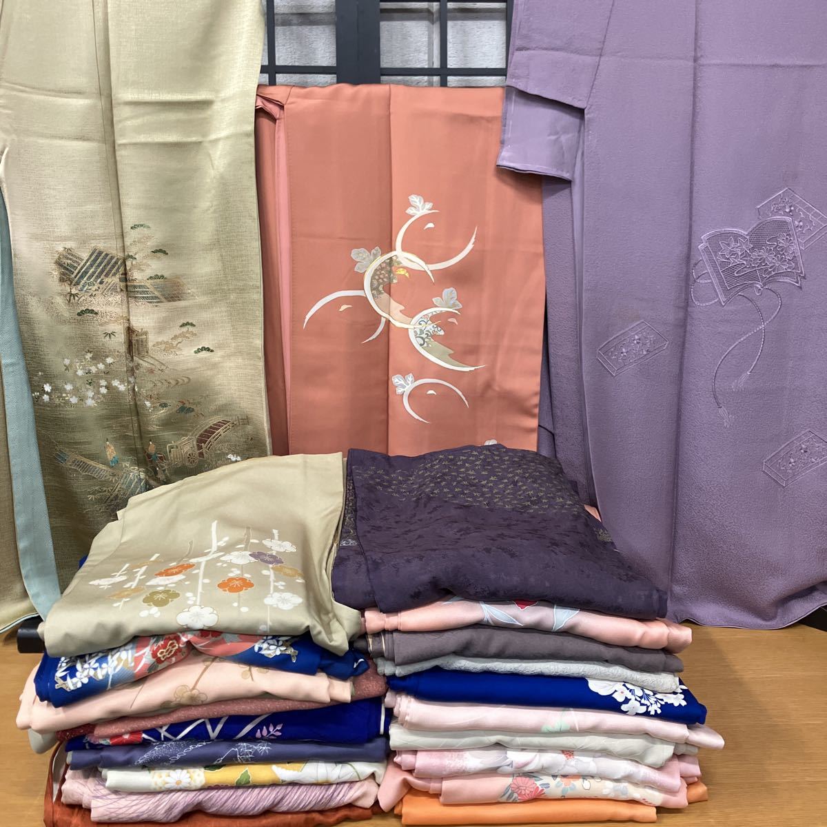 一右衛門　No1019 訪問着23枚まとめ売り　京友禅　スワトウ刺繍　金彩友禅訪問着 付下