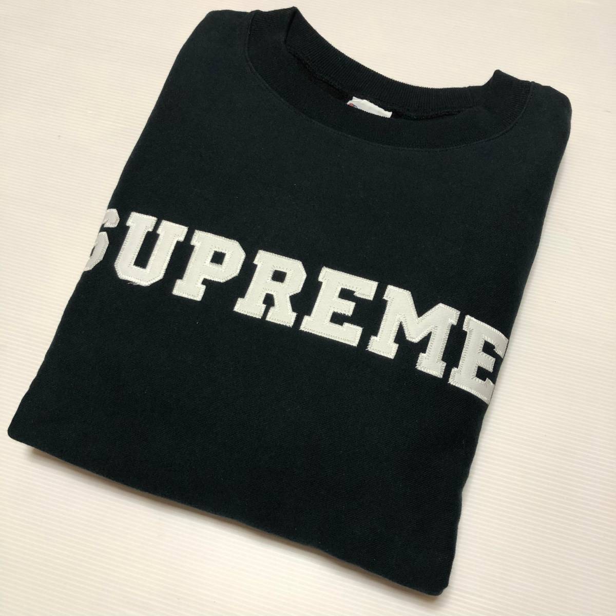 ◎SUPREME x CHAMPION L 90sビンテージ ブラック サイドパネル 