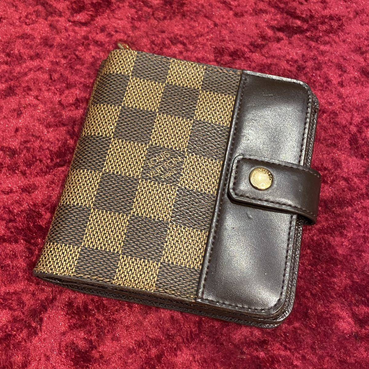 LOUIS VUITTON ルイヴィトン ダミエ 二つ折り財布 折り畳み財布 【公式