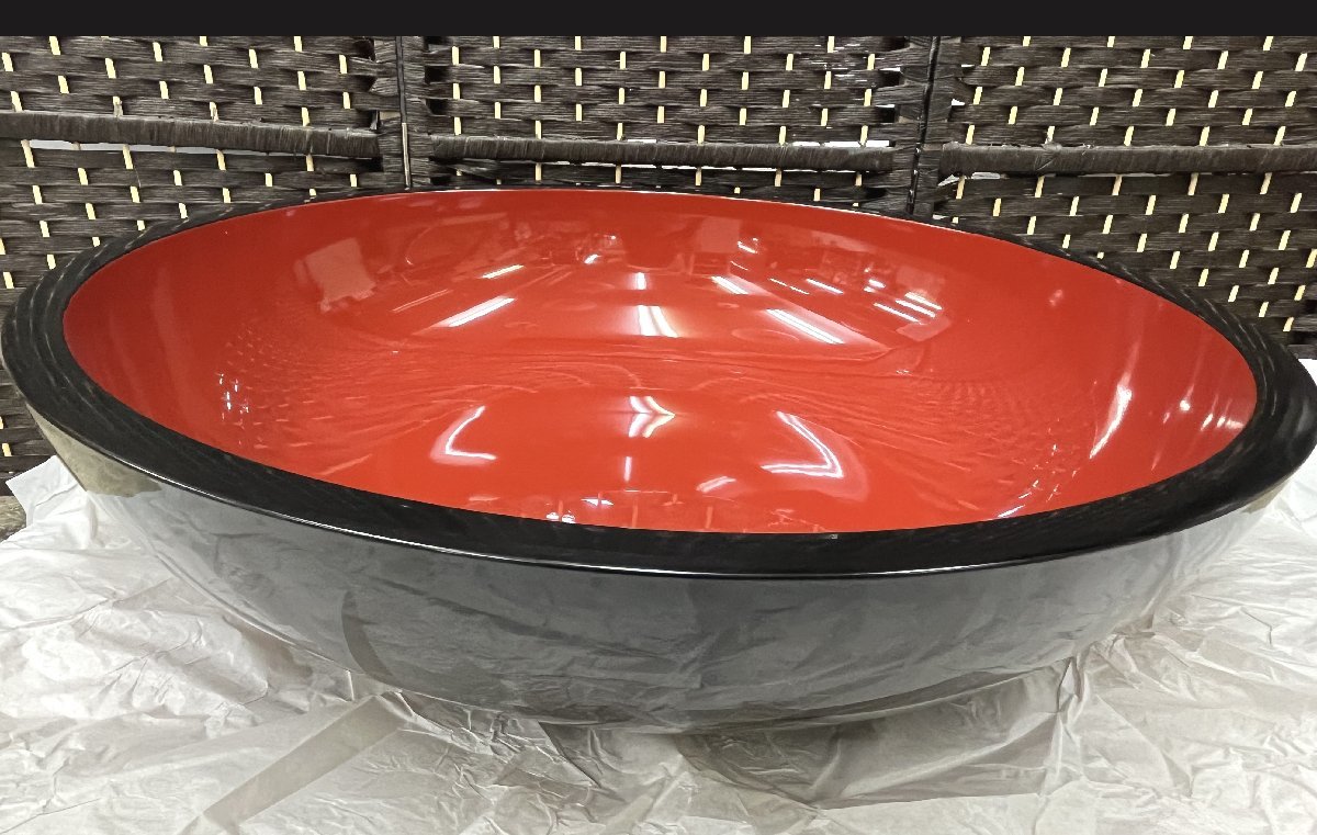□ 普及型 こね鉢 54cm 黒内朱 A-1130 そば うどん 調理器具 ☆