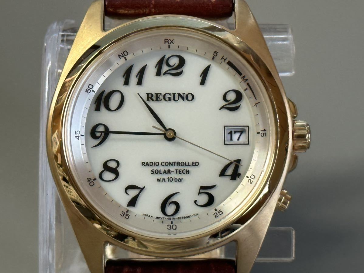1円〜◇シチズン CITIZEN レグノ REGUNO ソーラー電波時計 H415 