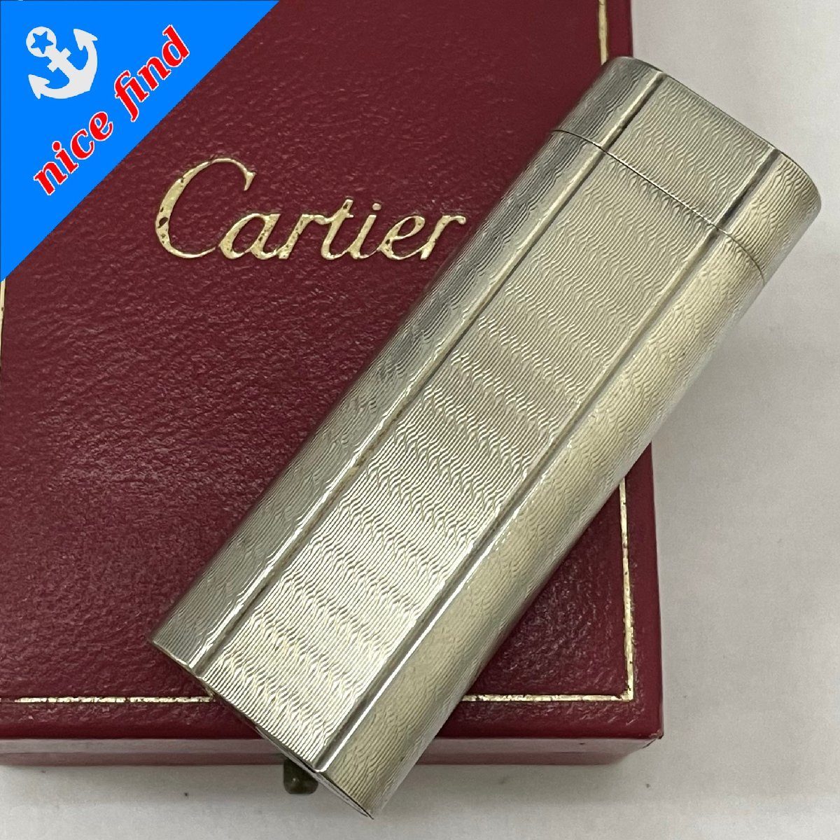 ◇カルティエ Cartier◇ガスライター シルバー ケース付 喫煙具 タバコ