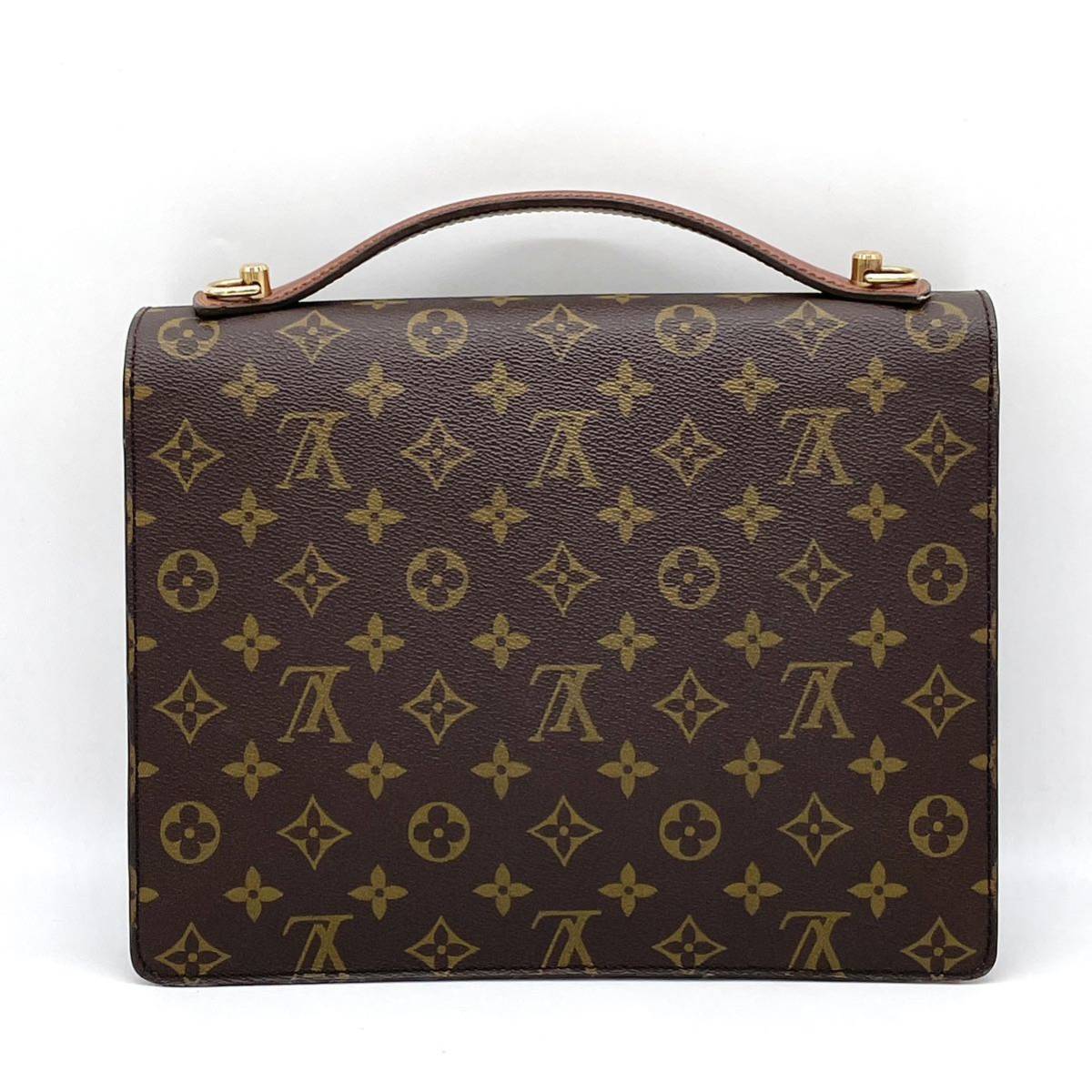 1円 極美品 LOUIS VUITTON ルイヴィトン モノグラム モンソー 2way 