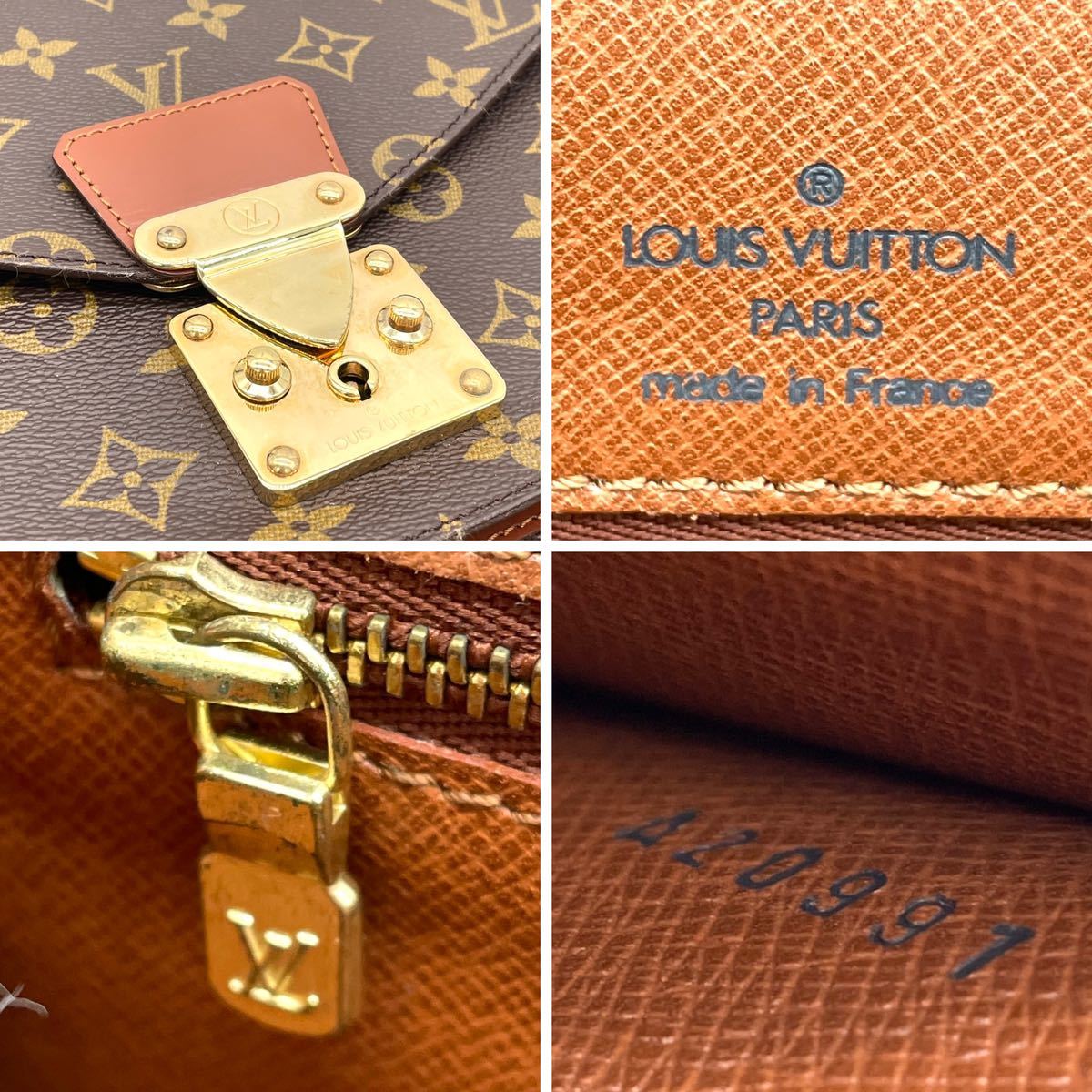1円 極美品 LOUIS VUITTON ルイヴィトン モノグラム モンソー 2way 