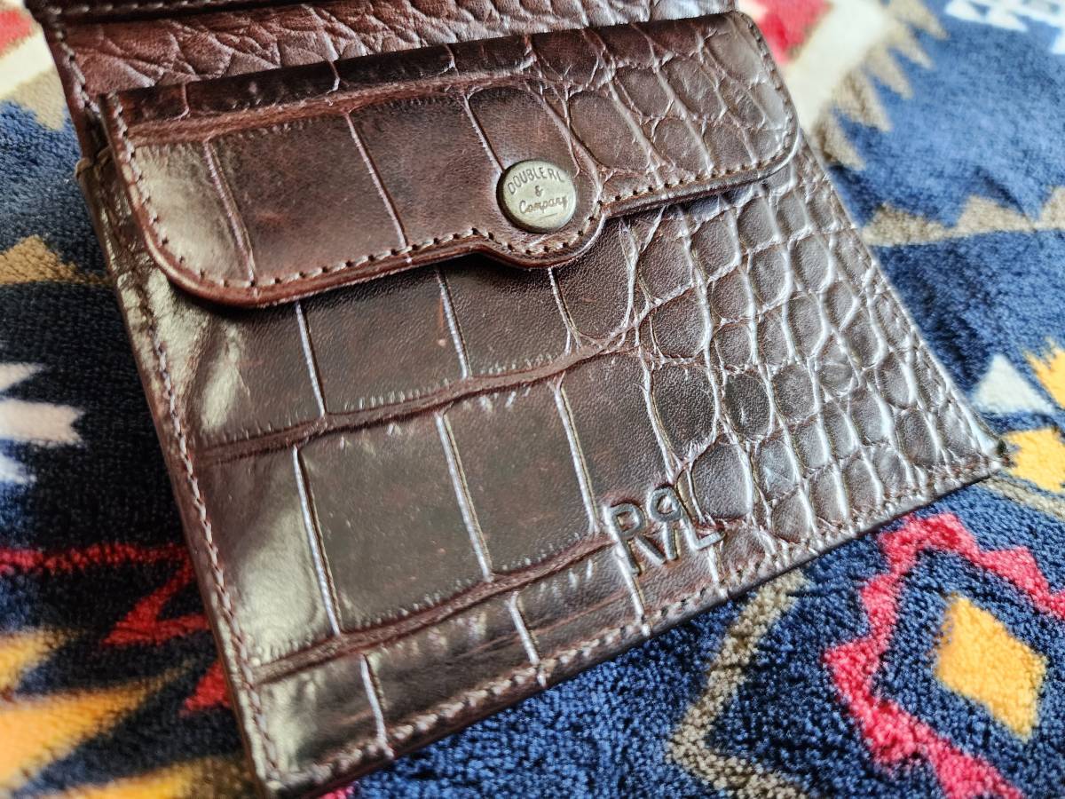 RRL 財布 ウォレット レザー クロコ押し クロコダイル型押し ラルフ