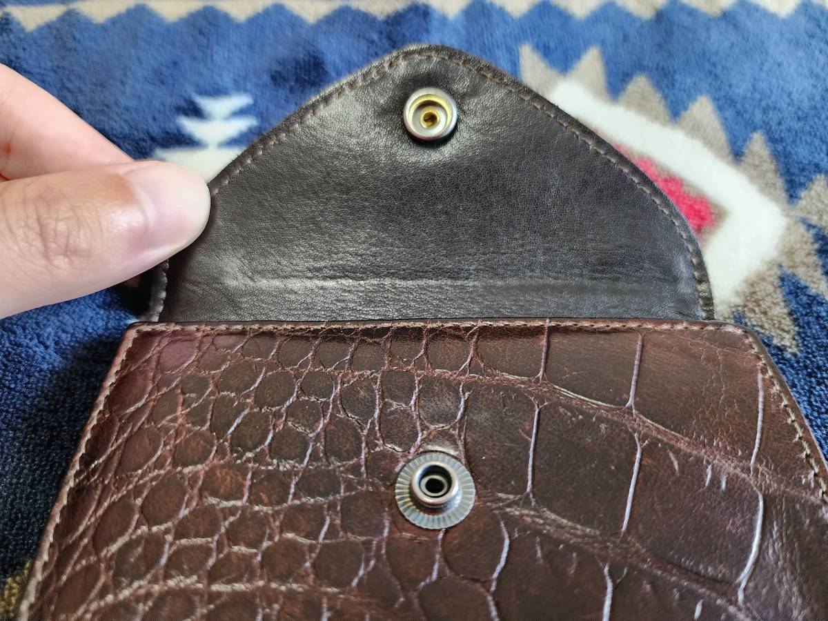 RRL 財布 ウォレット レザー クロコ押し クロコダイル型押し ラルフ