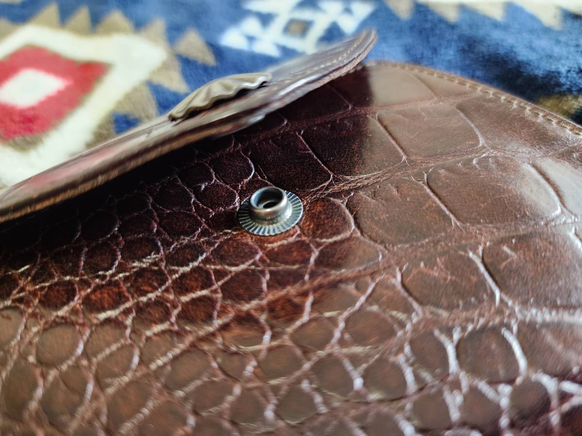 RRL 財布 ウォレット レザー クロコ押し クロコダイル型押し ラルフ