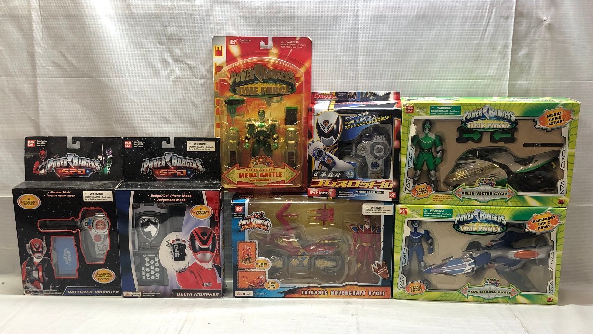 1円～ バンダイ パワーレンジャー 戦隊シリーズ フィギュア 変身グッズまとめ タイムレンジャー デカレンジャー 他【現状品】[33-0820-M1]