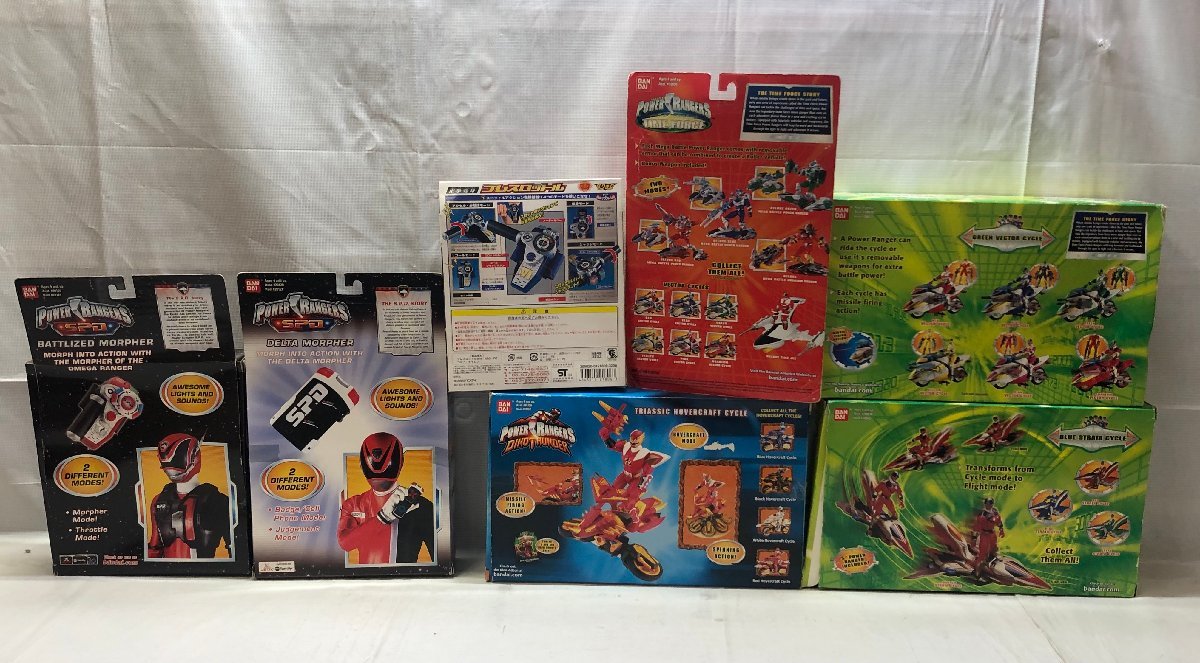 1円～ バンダイ パワーレンジャー 戦隊シリーズ フィギュア 変身グッズまとめ タイムレンジャー デカレンジャー 他【現状品】[33-0820-M1]
