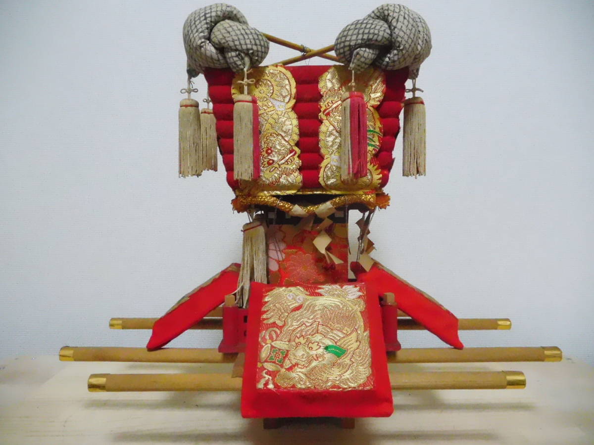 Y94-251W 置物 太鼓台 蒲団太鼓 布団太鼓 木製 中古 高さ約39.5cm