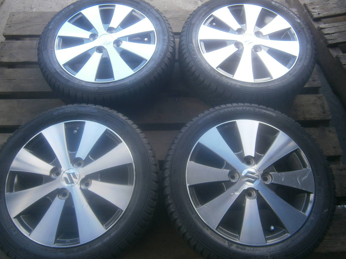 スズキ純正！ワゴンRスティングレー。165/55-14。オールシーズンタイヤ。4本セット。バリ山。