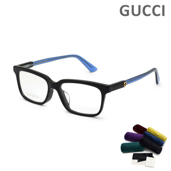 グッチ メガネ　眼鏡 フレーム のみ GG0557OJ-004 ブラック/ブルー アジアンフィット メンズ GUCCI
