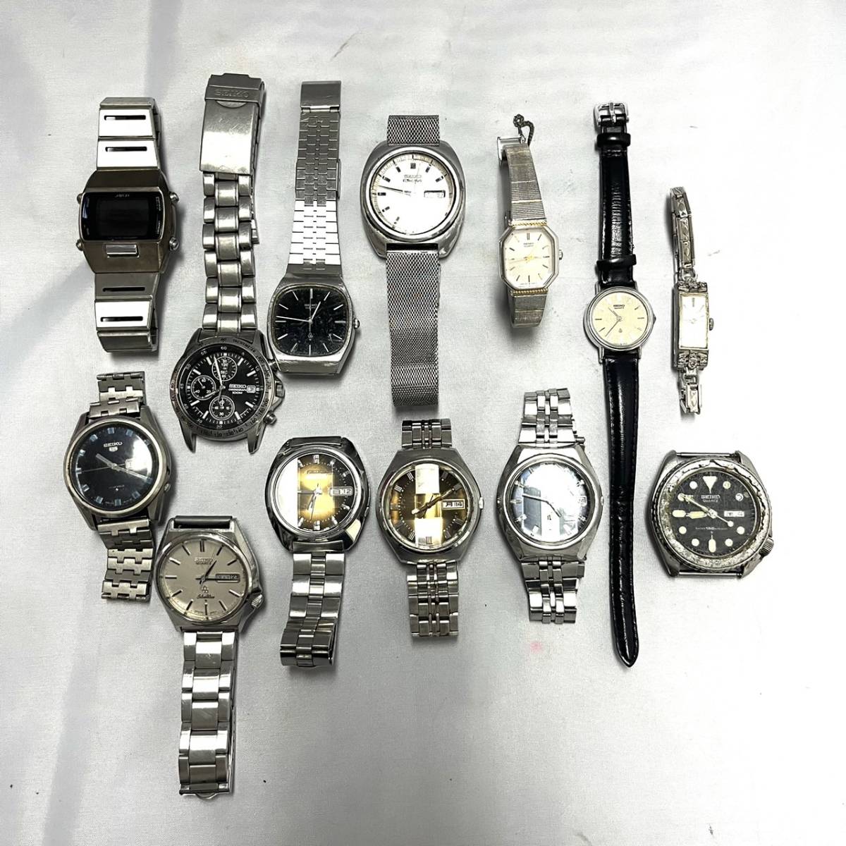 1円〜【SEIKO13点まとめ】SEIKO セイコー腕時計 クォーツ/自動巻き/デジタル/アナログ/レディース メンズ #32