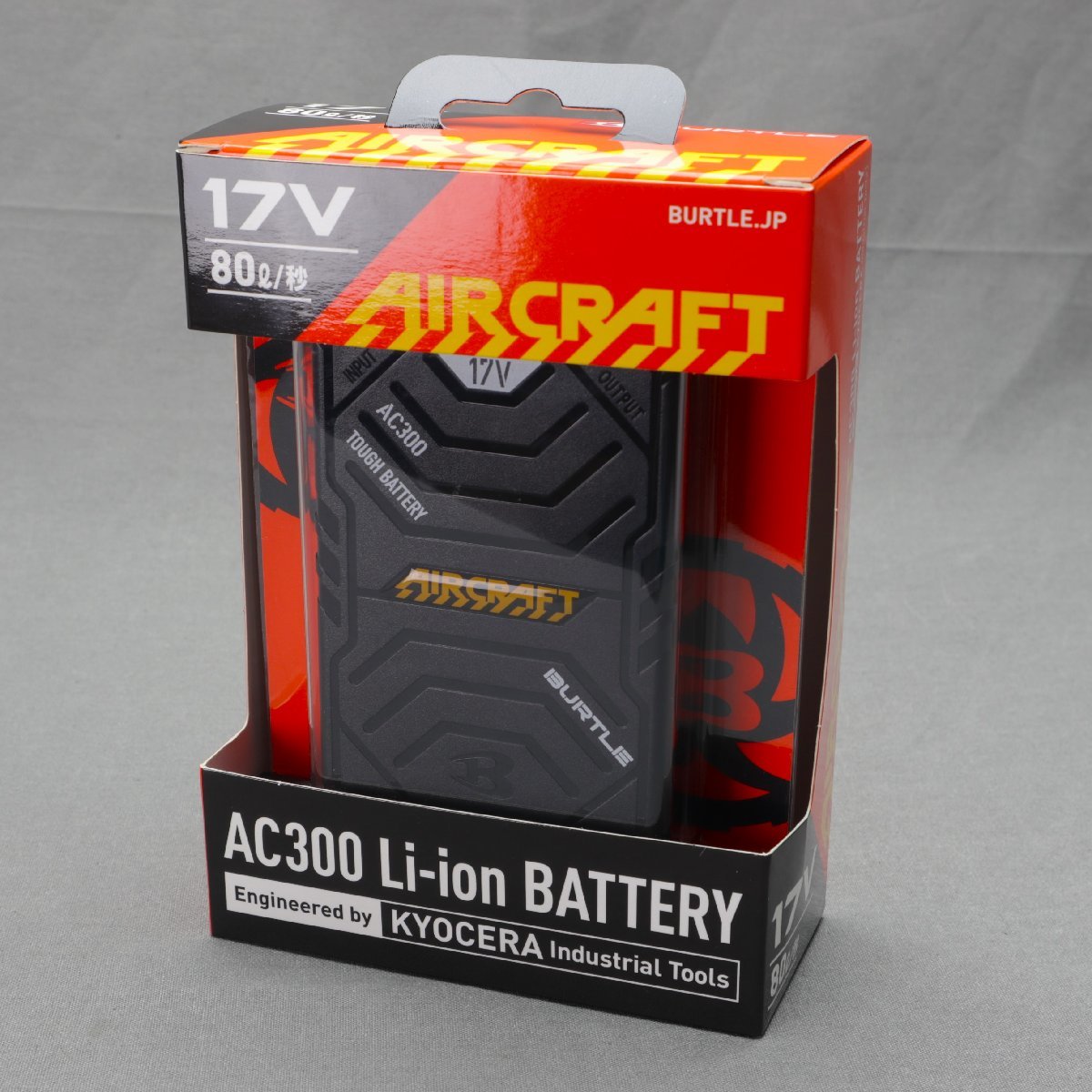 【工具等】BURTLE（バートル）　エアークラフト リチウムイオンバッテリー AC300 17V　未使用品