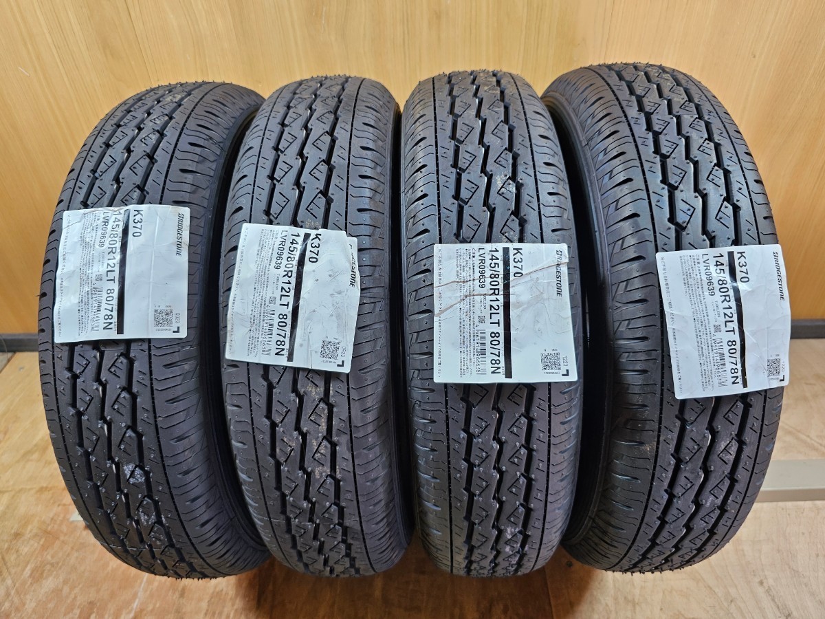 BRIDGESTONE K370 145/80R12 80/78N 軽トラック 新品タイヤ a18 K370 145&frasl;80R12 BRIDGESTONE タイヤ、ホイール 2本セット バン・小型トラック用