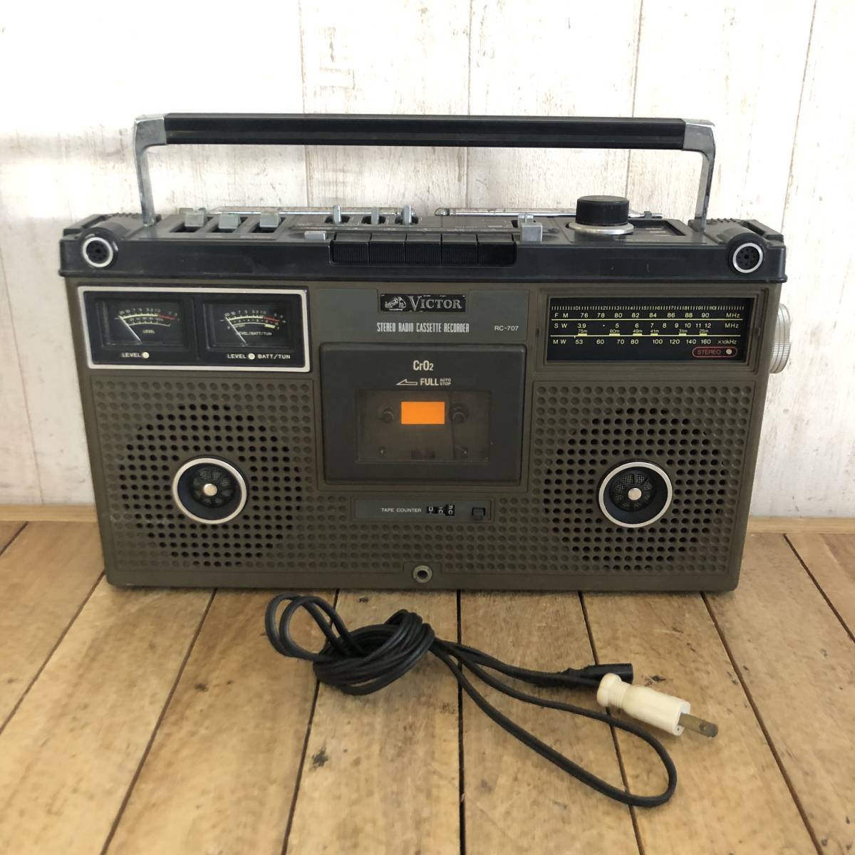 RC-707 Victor ラジカセ ラジオカセットレコーダー VICTOR (カセット 