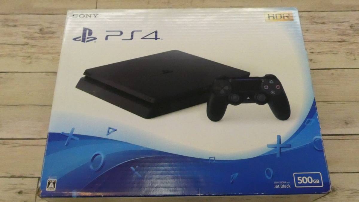 ◎【中古・動作品・ヘッドセット欠品】SONYソニー PS4 CUH-2200A B01 500GB ジェットブラック　プレイステーション4