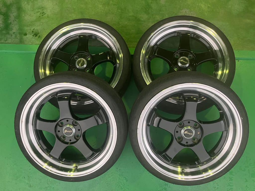 ステルスレーシング 17インチ 4本セット 4本セット ステルスレーシング 17インチ 5.5J +43 4H100 中古 アルミ