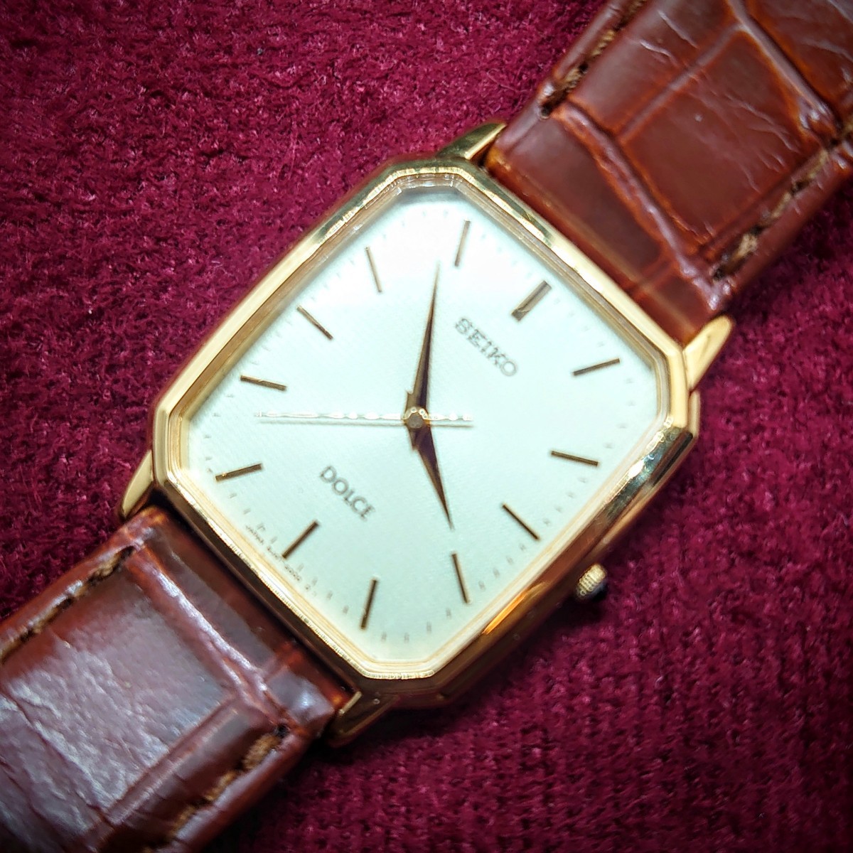893【電池交換済】セイコー ドルチェ 8J41-5000 メンズ腕時計 SEIKO 