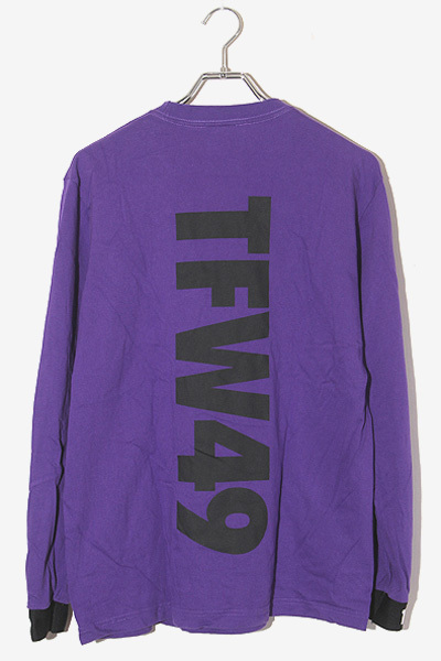 【安い，HOT】 2021AW TFW49 ティーエフダブリュー LONG T -BACK PRINT バックプリント 長袖Tシャツ 4 PURPLE パープル T102120012 / メンズ(Lサイズ)｜売買されたオークション情報、yahooの商品情報をアーカイブ公開 - オー Lサイズ