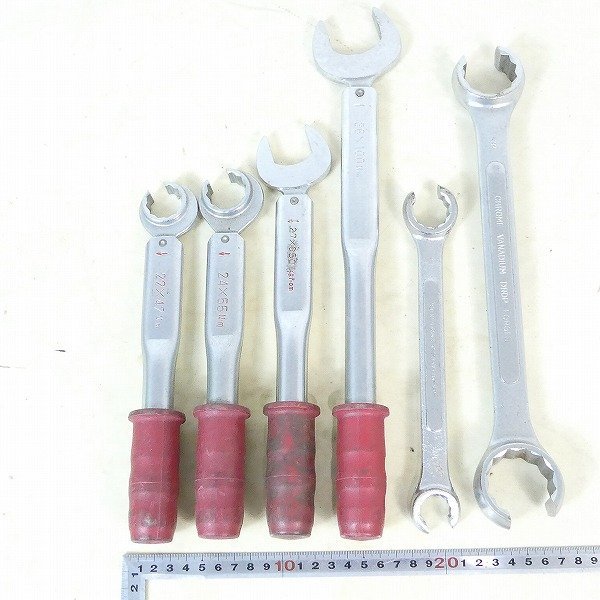 工具 6点セット トルクレンチ 22×42Nm・24×55Nm・27×650kgf cm・36×100Nm・フレアナットレンチ 17×22・32×36 中古■HB012s■