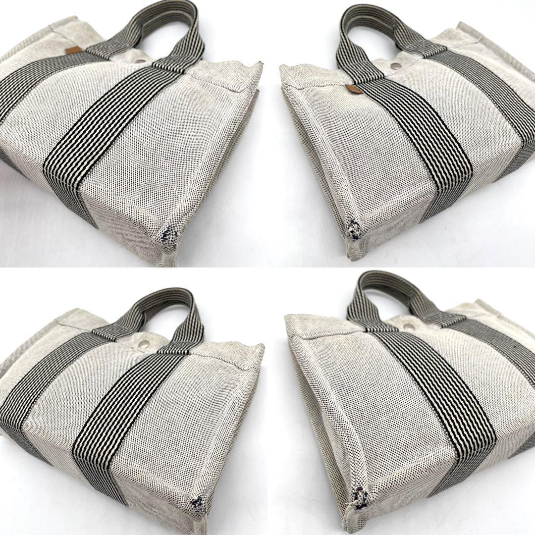 美品】HERMES エルメス ニューフールトゥ PM トートバッグ グレー b 苦 