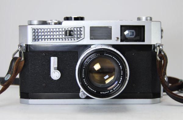 【動作確認済/モルト張替済】★Canon MODEL 7★50mm F1.8 Lens ライカ L39マウント レンジファインダー/二重像◎露出計◎ キャノン #100296