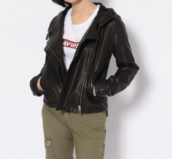 AVIREXのレディースライダース アヴィレックス AVIREX ムートン レザー