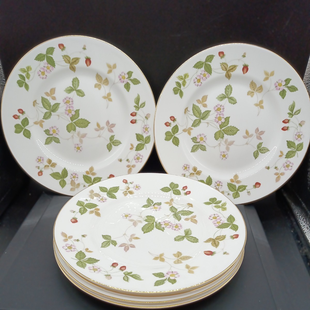 WEDGWOOD 【美品】ウェッジウッド ワイルド ストロベリー プレート6枚