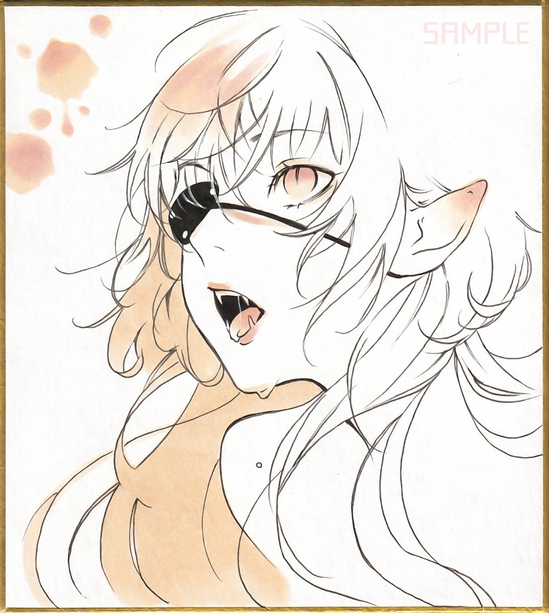手描きイラスト ◇オリジナル◇創作◇絵画◇女の子◇ミニ色紙◇2枚