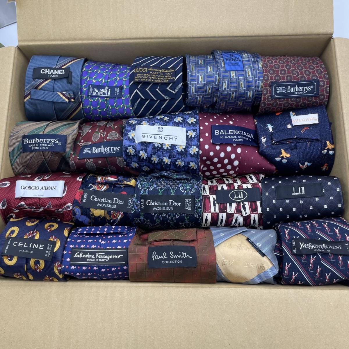 1円〜 100本以上 セット ブランド ネクタイ まとめ売り エルメス シャネル セリーヌ サンローラン グッチ フェンディ ポールスミス
