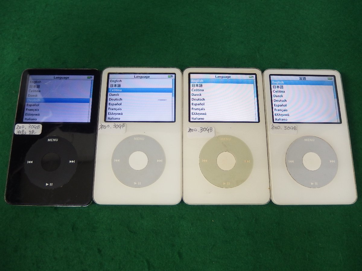 ユ■IP475　♪Apple iPod 第5世代 30GB 4台セット A1136 ジャンク