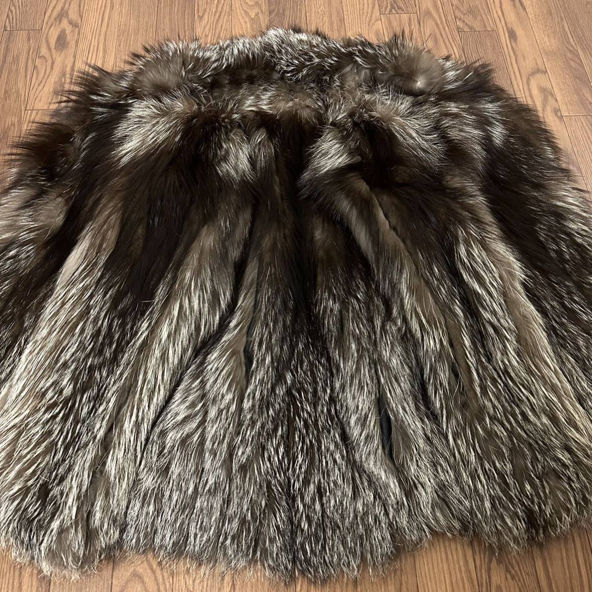 美品 シルバーフォックス 毛皮コート M相当 着丈70cm sankyo shokai 