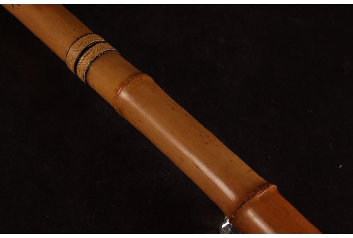 都山流 在銘 尺八 「精華」 [URA]翠勝 銘/銀三線藤巻金