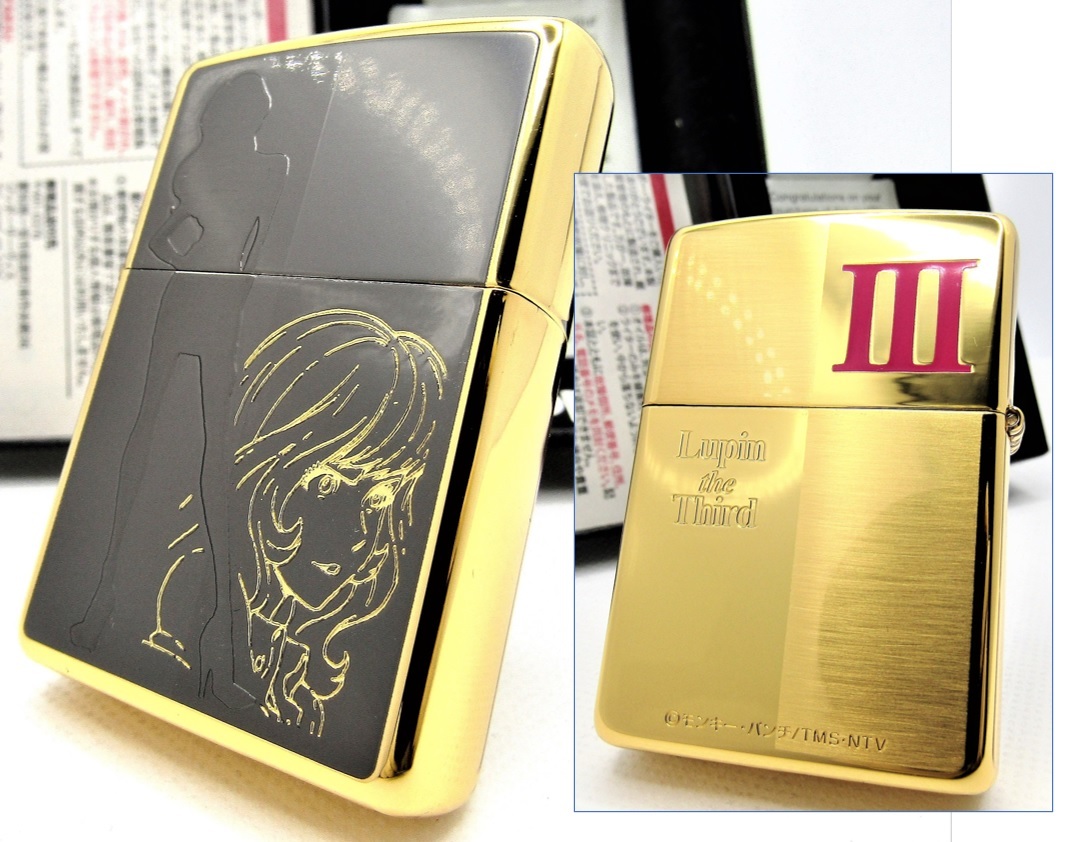 不二子 ルパン三世 トリプルシルエット 金タンク zippo ジッポ 2016年 未使用