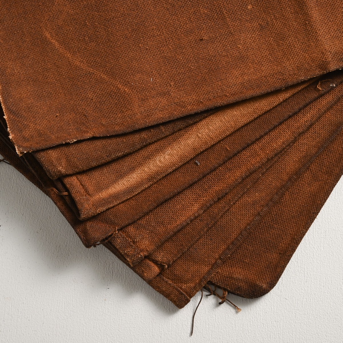 時代古布 柿渋染 酒袋 8枚 刺し子 木綿 継ぎ接ぎ 材料 藍染 襤褸 古裂  