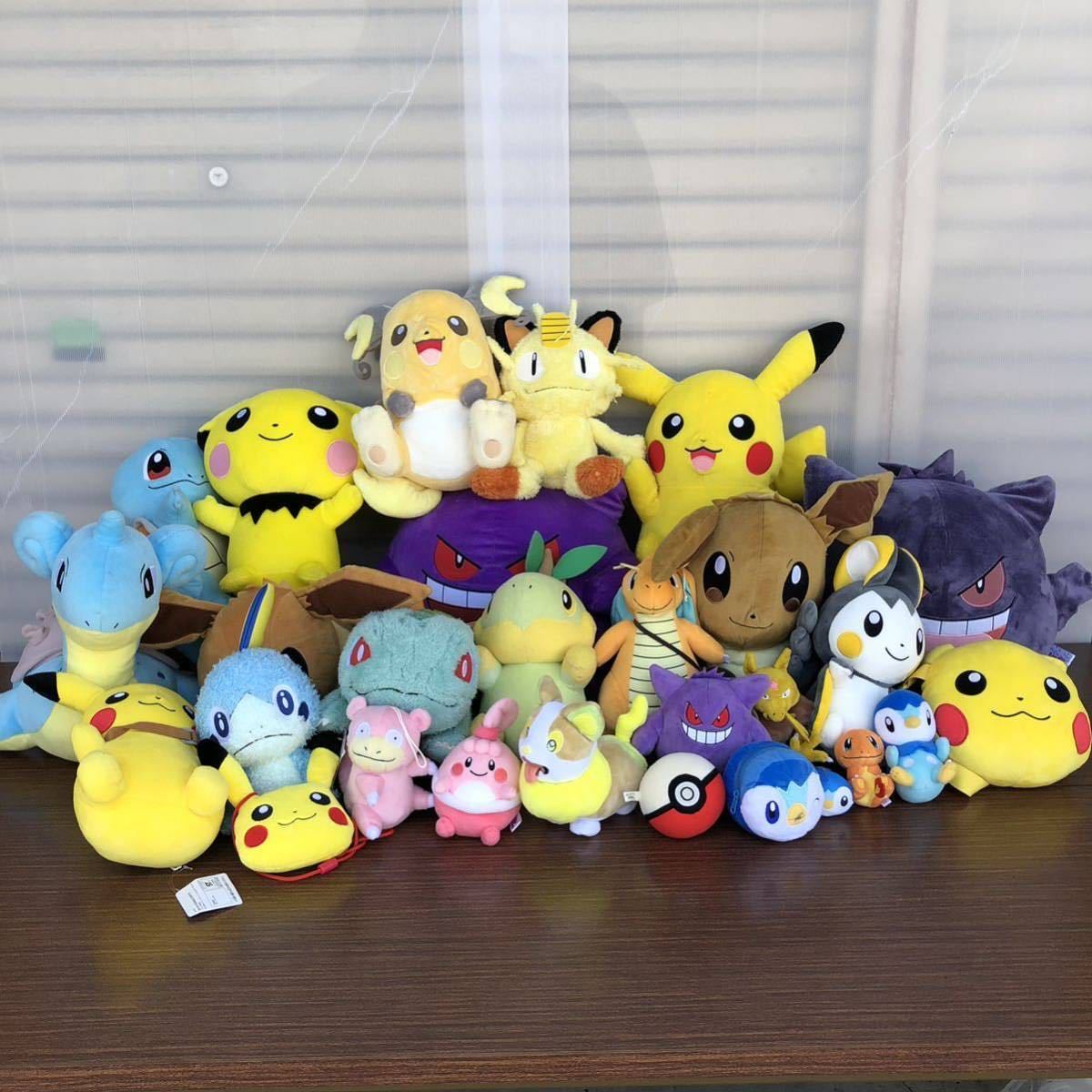 I 大量 ポケモン ぬいぐるみ 27点 セット ポケットモンスター フィギア まとめ ピカチュウ イーブイ ゲンガー カイリュウ ポッチャマ