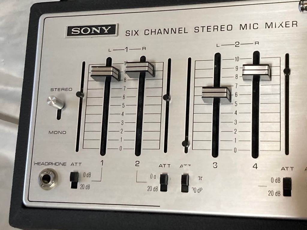 SONY MX-12 ポータブル 6ch ステレオマイクミキサー アナログ ミキサー