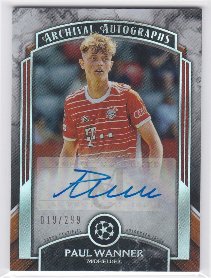 Carte autographe Paul Wanner Bavière Munich 2022-23 originale