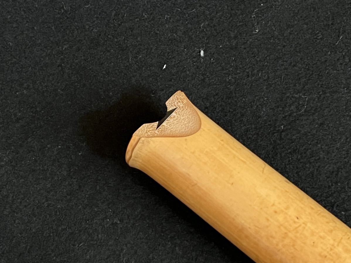 尺八　2尺　7孔　銘不明 尺八 2尺 林山銘 七孔（穴位置修正跡あり） 全長約61cm