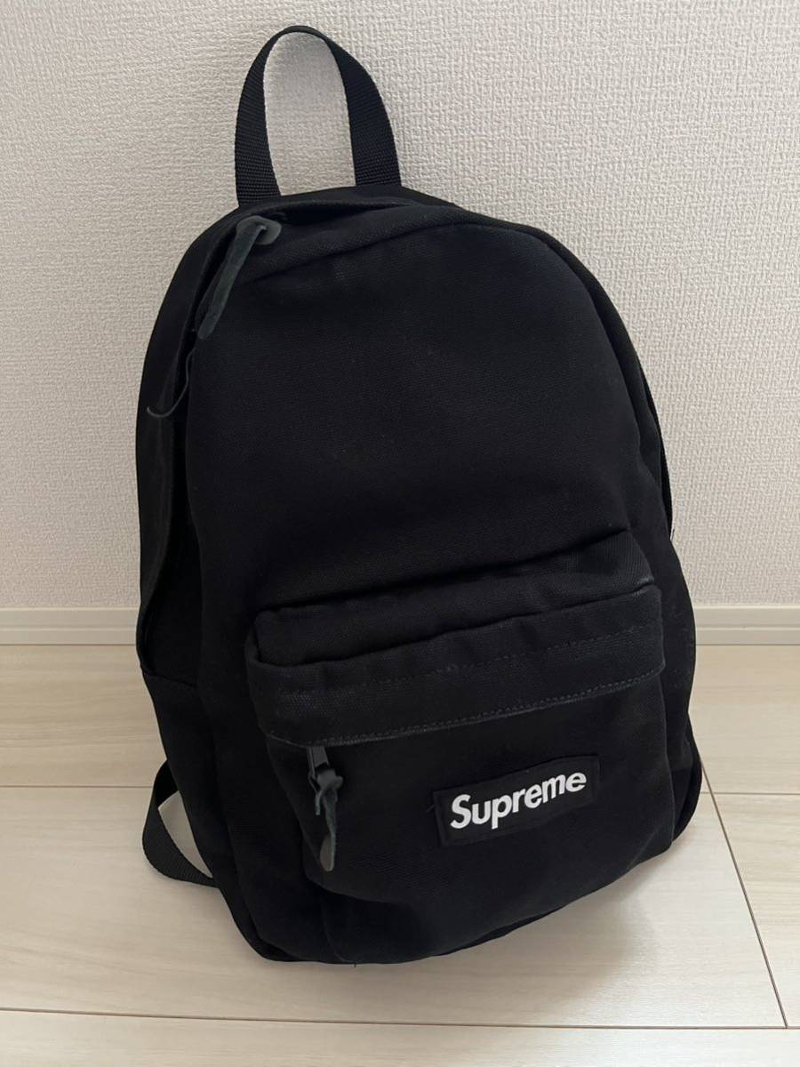 Supreme Canvas Backpack 22ss 黒 ブラック キャンバス バックパック