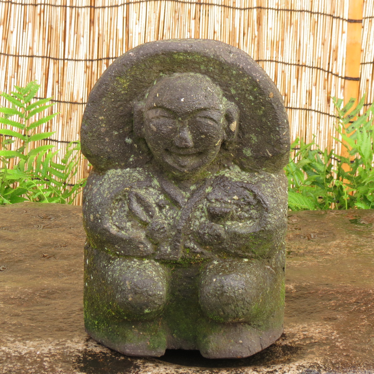 田の神様　高さ30.9cm　重量8.5kg　タノカンサー　庭石　九州産天然石