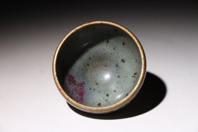 博物館展示品 来歴有 521 元時代 鈞窯鉢 幅約9.2cm （検）