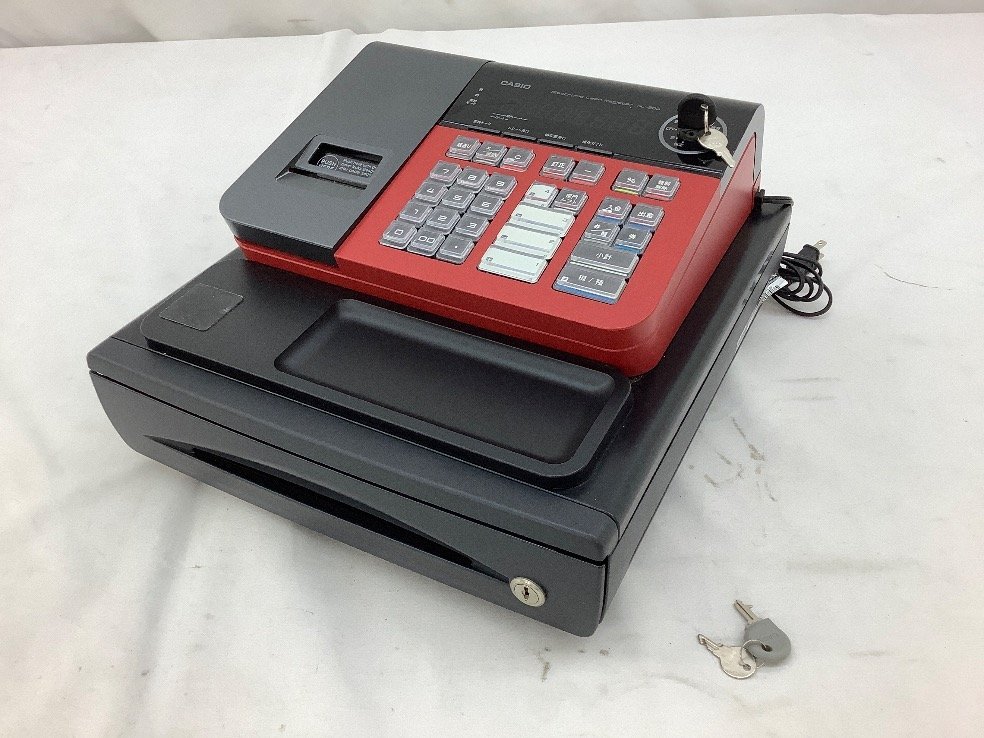 カシオ レジスター NL-200 通電確認 鍵付 ※10％内税設定済 中古
