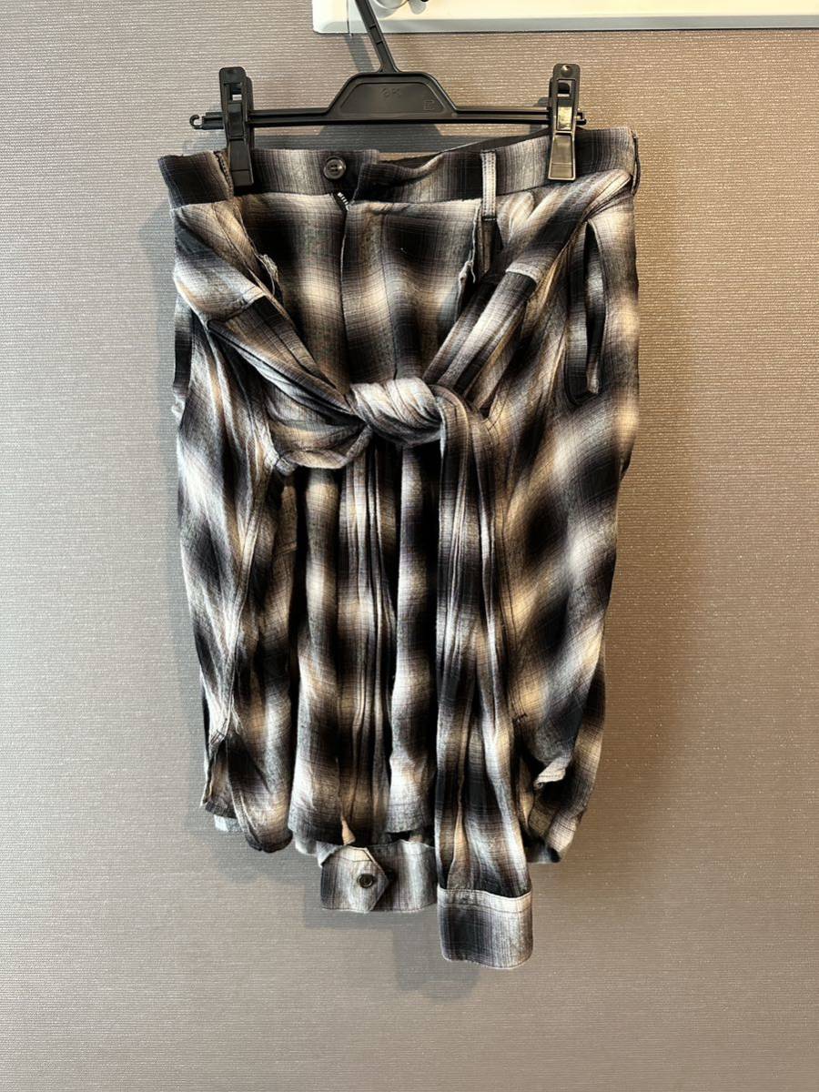 MIHARA YASUHIRO ネルシャツ ドッキングショートパンツ ミハラヤスヒロ