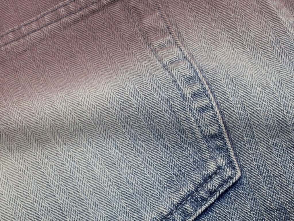 12万新品◆31◆【サンローラン】ピンク青グラデーション カットオフハーフデニムジーンズ 1円