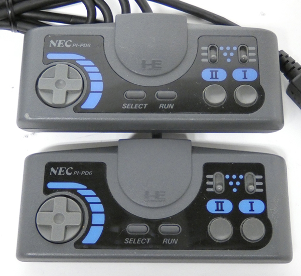◆NEC PC Engine CORE GRAFX PCエンジン コアグラフィックス コントローラー2個、マルチタップ付き ジャンク品