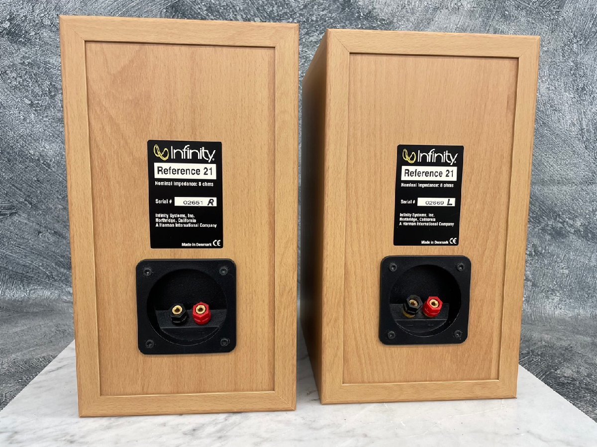 □t1673 現状品☆infinity インフィニティ REFERENCE21 ペアスピーカー