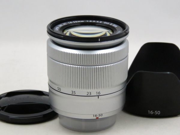[20857Z1]★完動品★FUJIFILM XC 16-50mm F3.5-5.6 OIS II シルバー フード付き