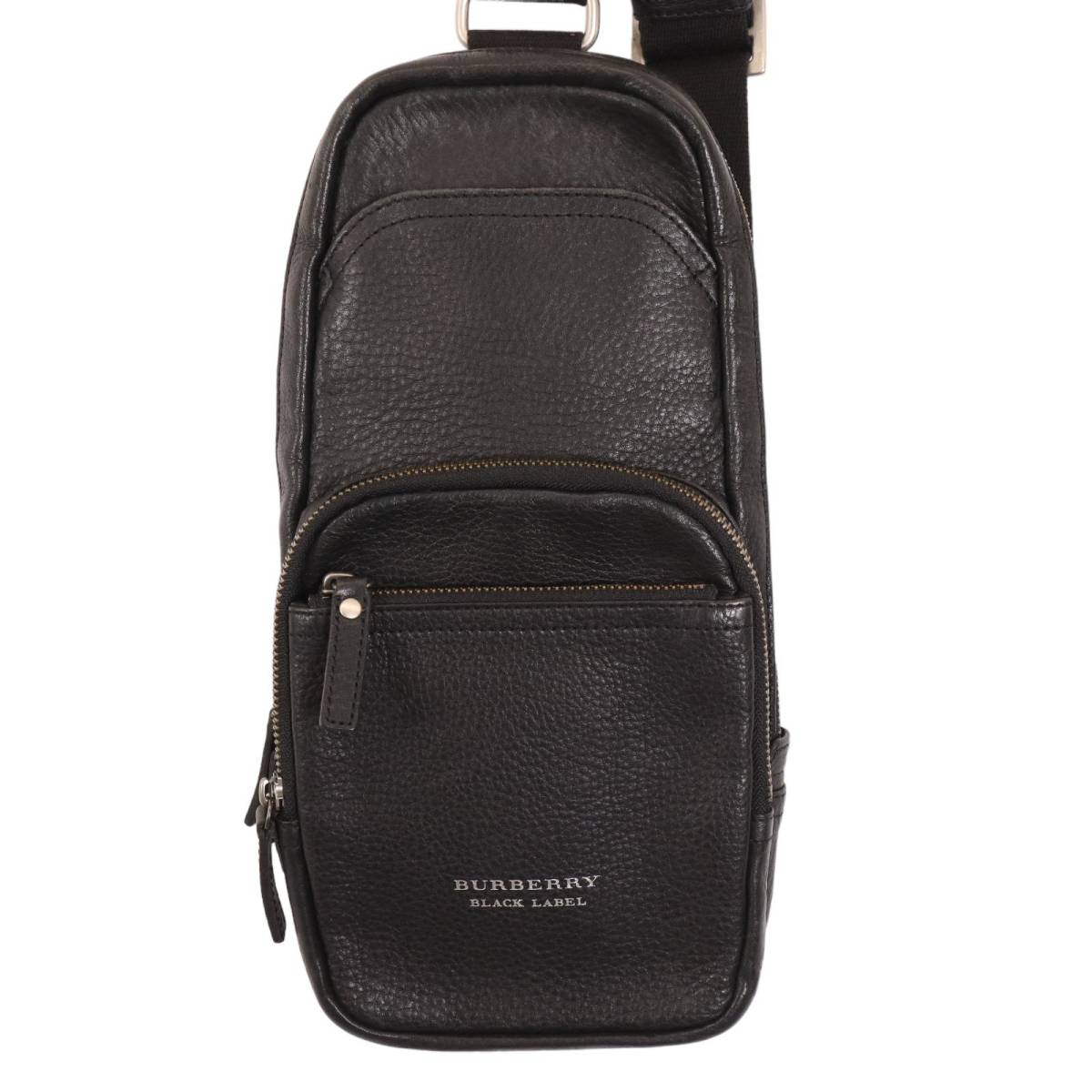 BURBERRY BLACK LABEL バーバリーブラックレーベル レザー ボディ 